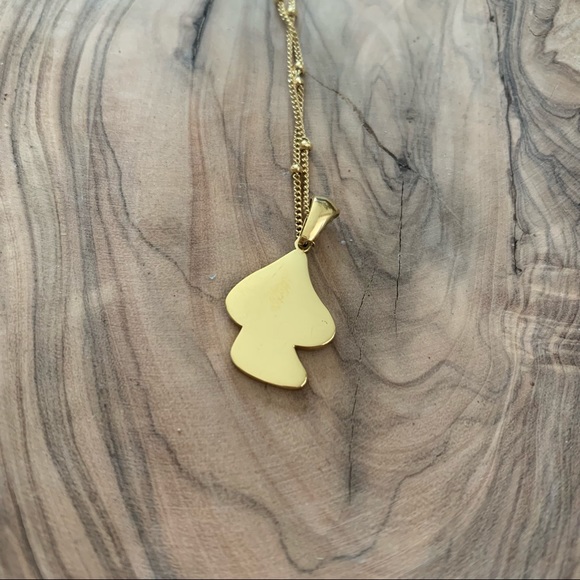 18K Gold Plated Pink Mushroom Necklace - Picture 4 of 4